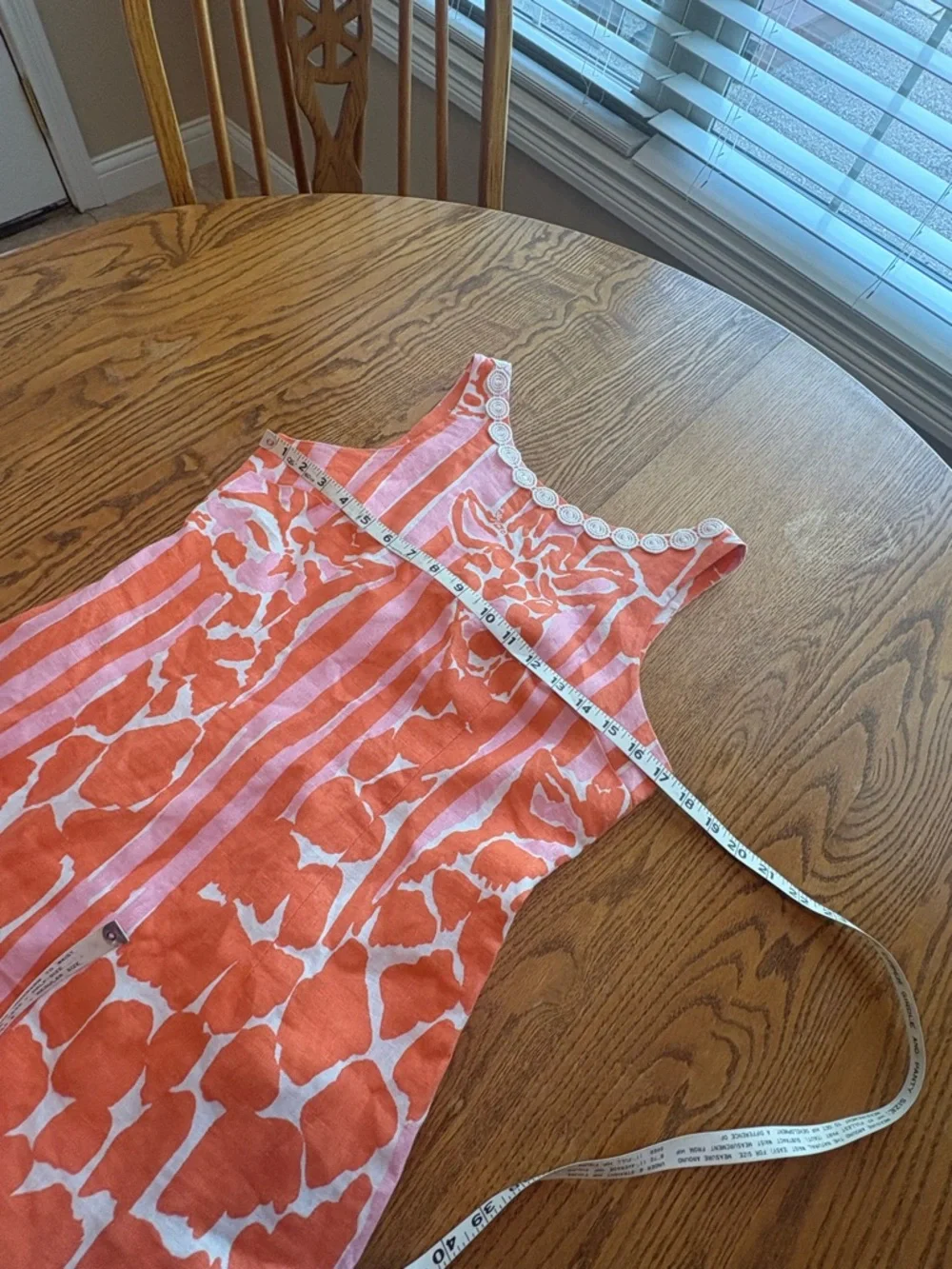 Lilly Pulitzer for Target Pink Orange Giraffe Linen Shift Dress Size 6